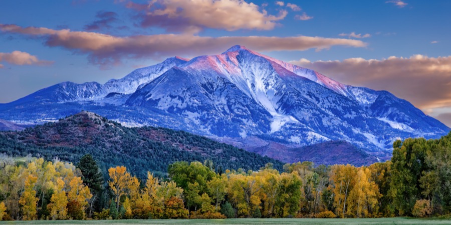 Mt Sopris Alpenglow by Tom Heywood Photography