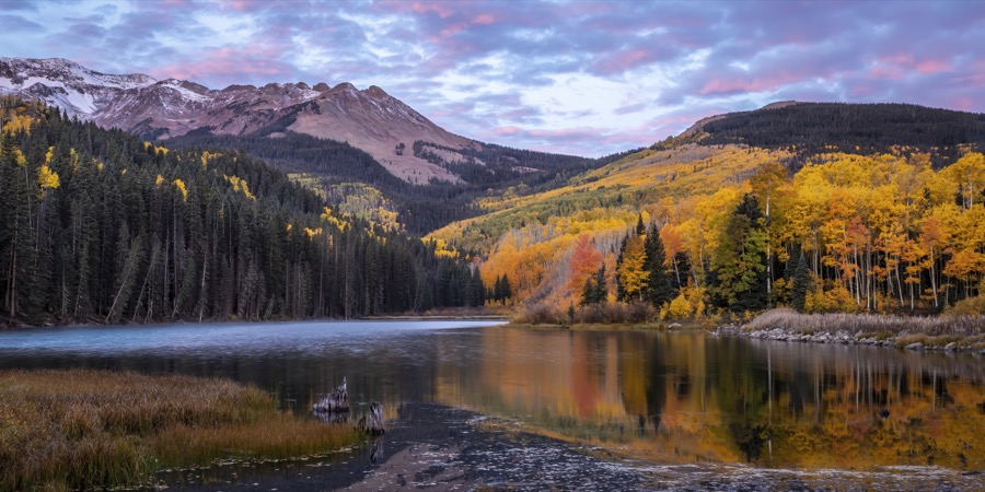 Woods Lake Sunrise Reflection by Tom Heywood Photography