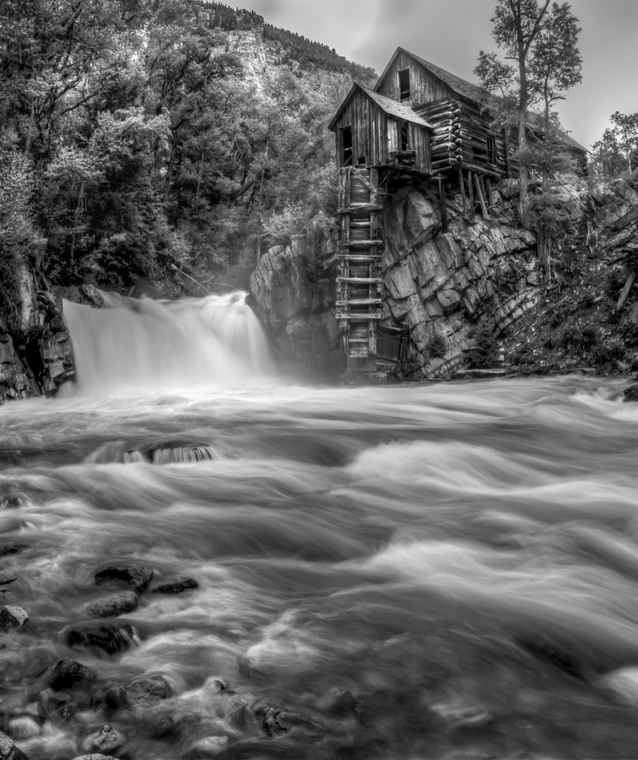 Crystal Mill Black and White by Tom Heywood Photography