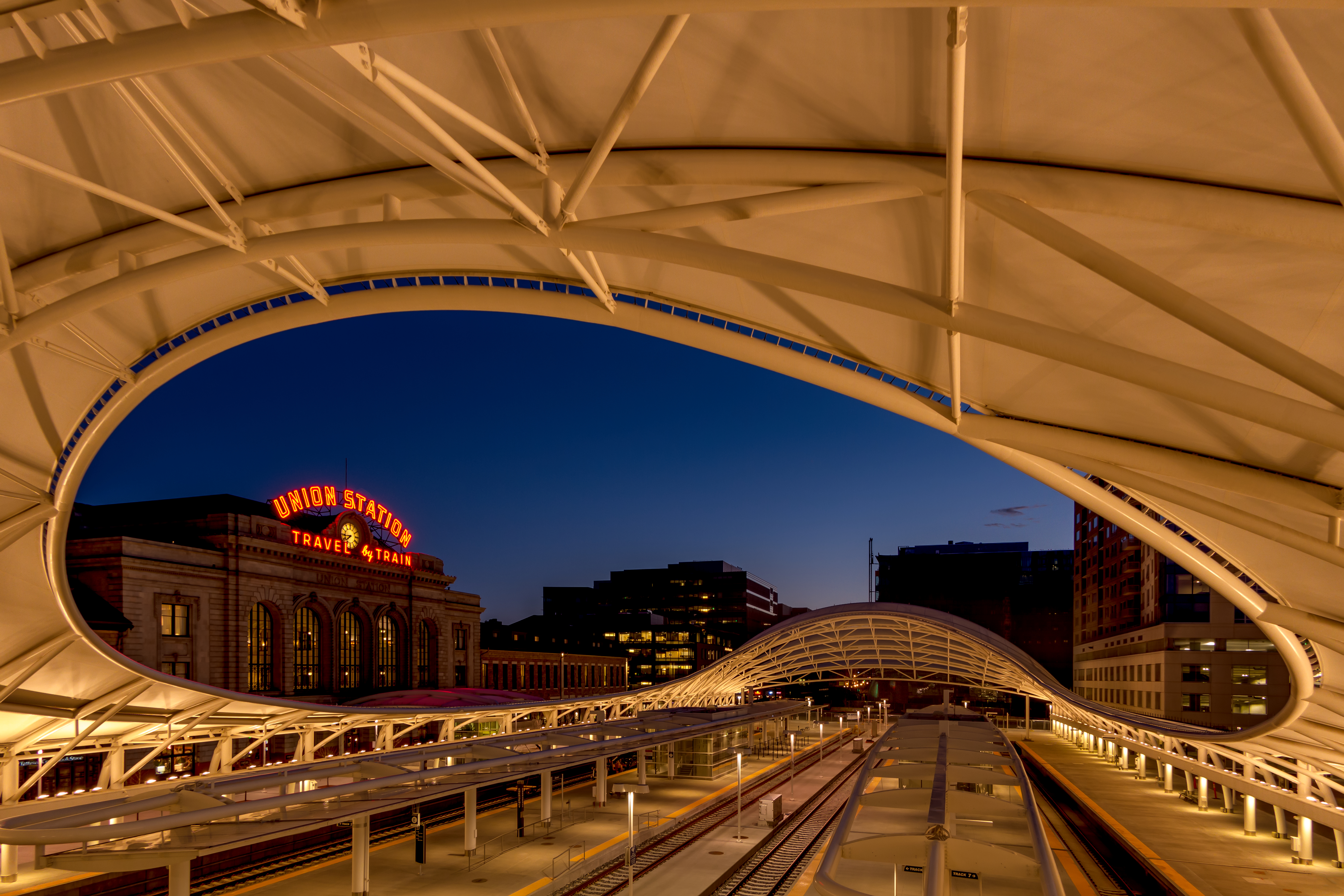 Denver Union Station Twighlight by Tom Heywood Photography