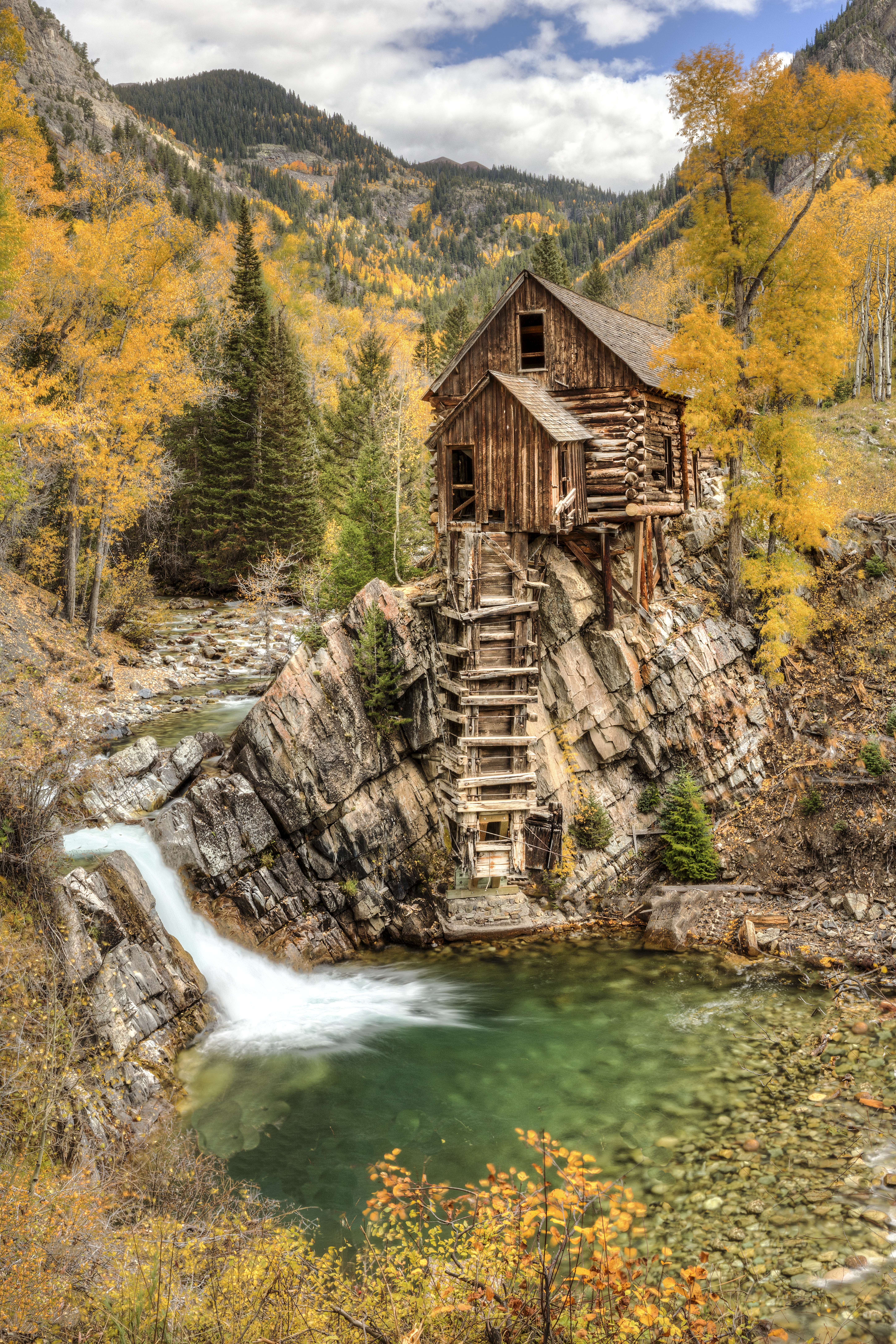 Crystal Mill Fall by Tom Heywood Photography