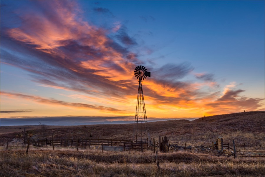 Windmill Sunrise Landscape by Tom Heywood Photography