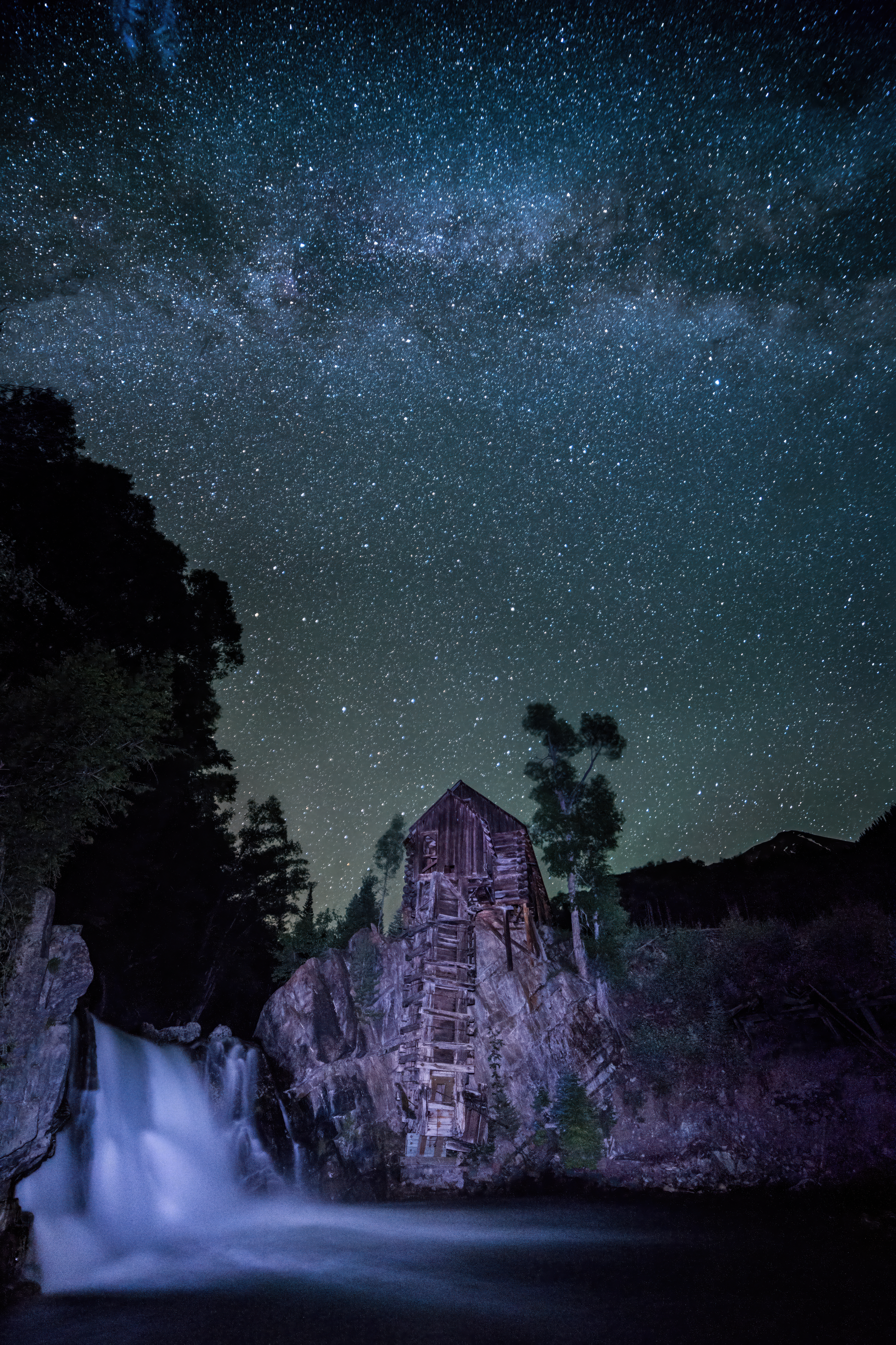 Crystal Mill Milky Way by Tom Heywood Photography