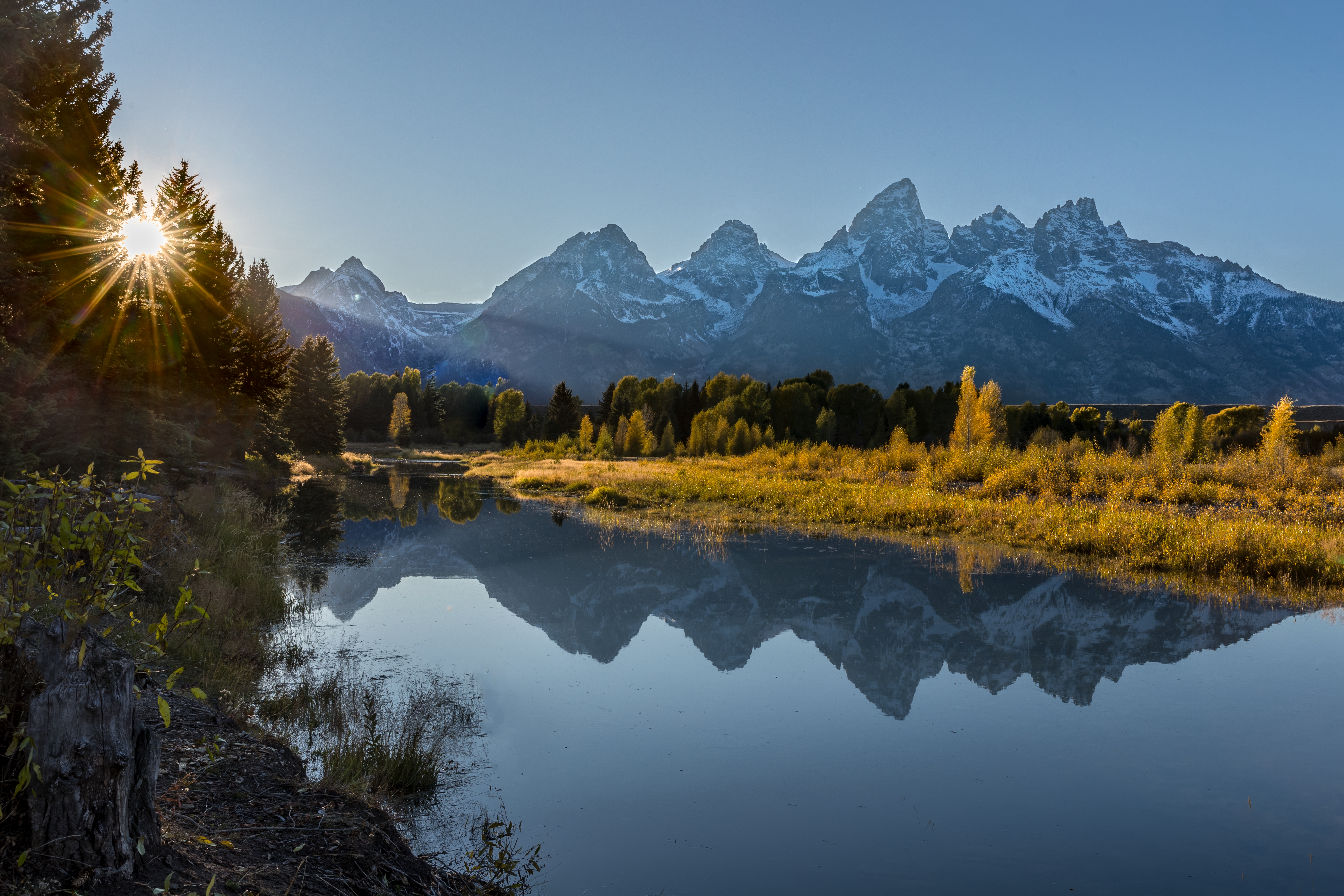 Schwabacher Landing Sunburst by Tom Heywood Photography