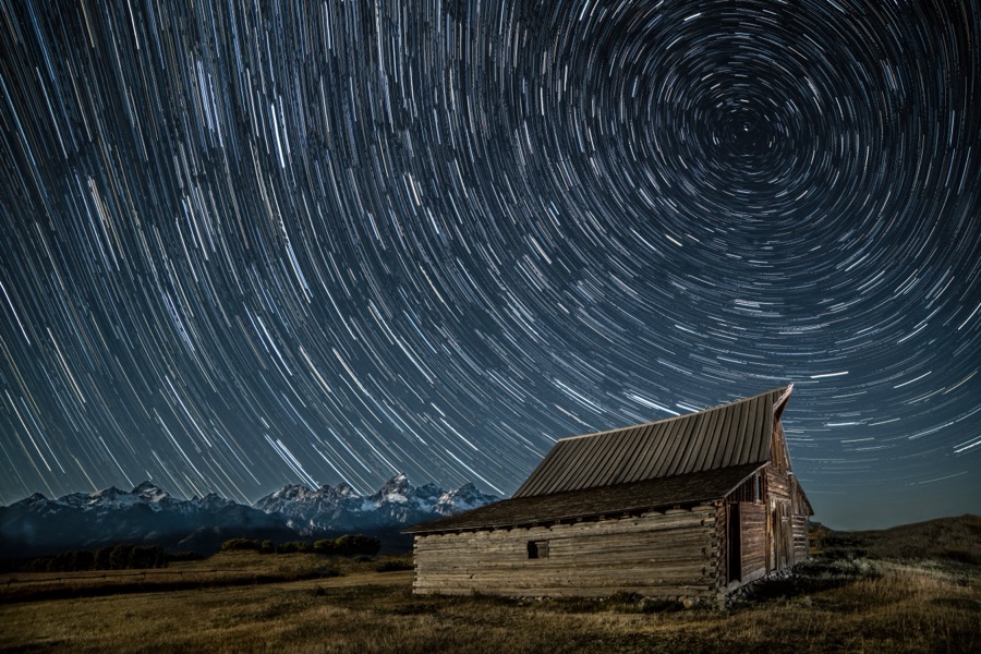 Moulton Barn Startrails - Fine Art Landscape Photography by Tom Heywood