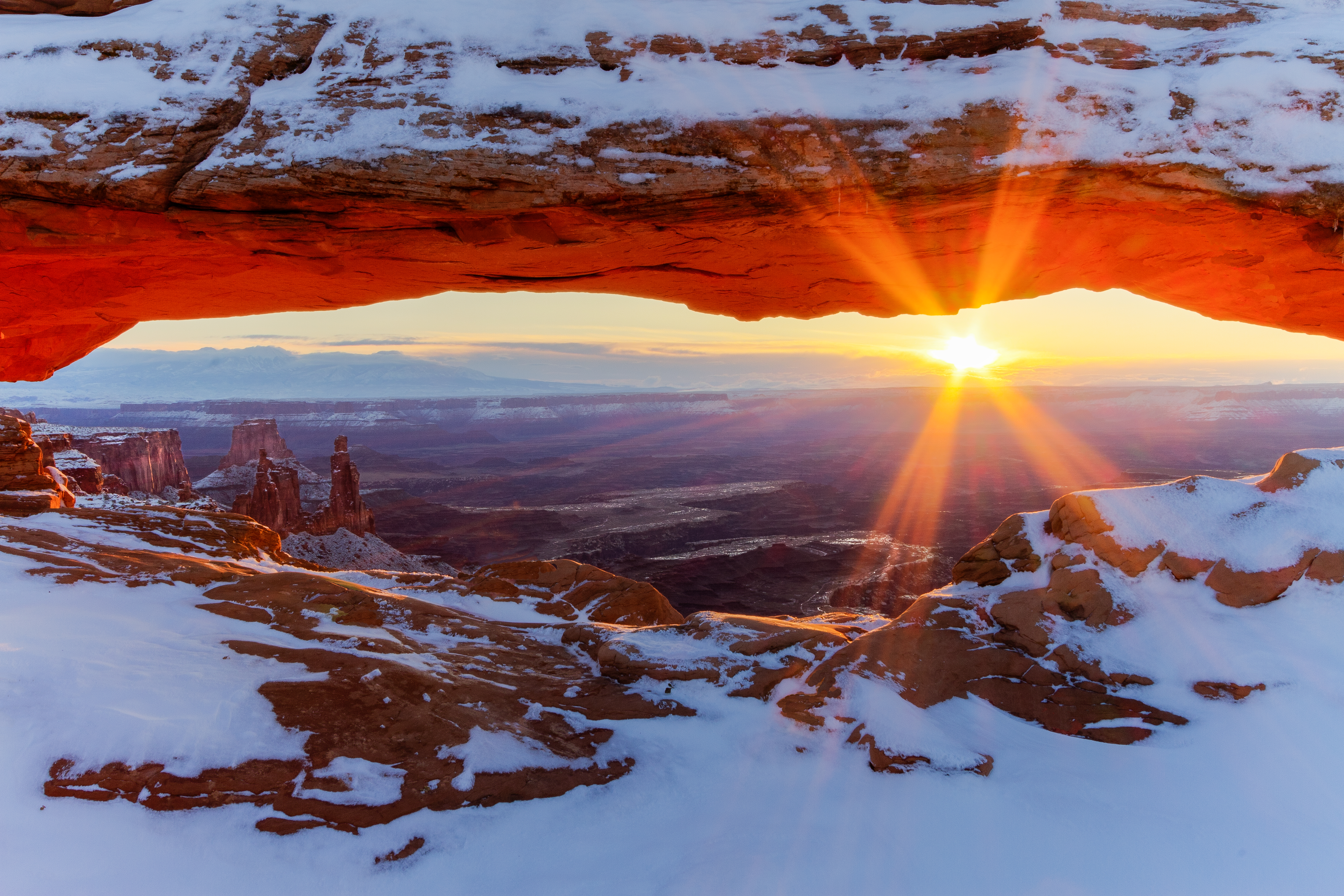 Mesa Arch Winter Sunrise by Tom Heywood Photography