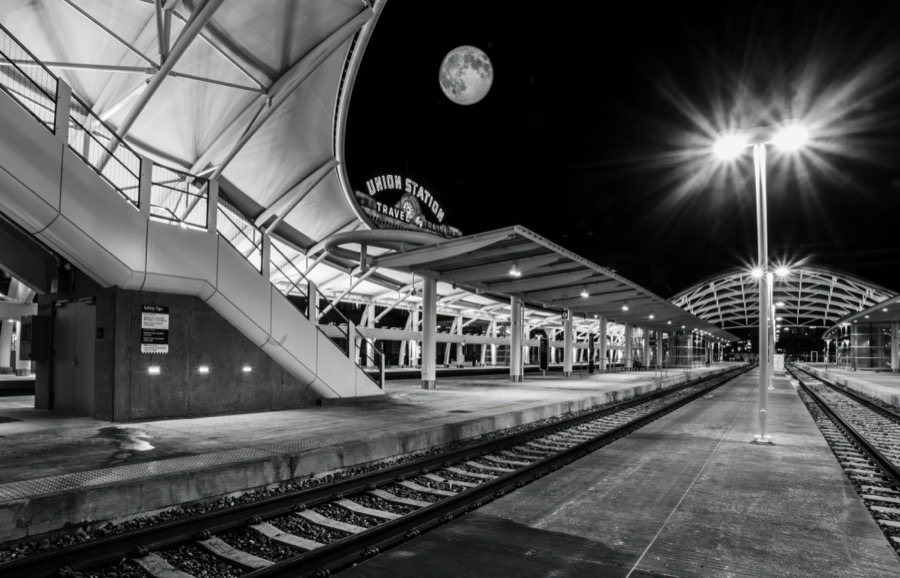 Denver Union Station Moonlight by Tom Heywood Photography
