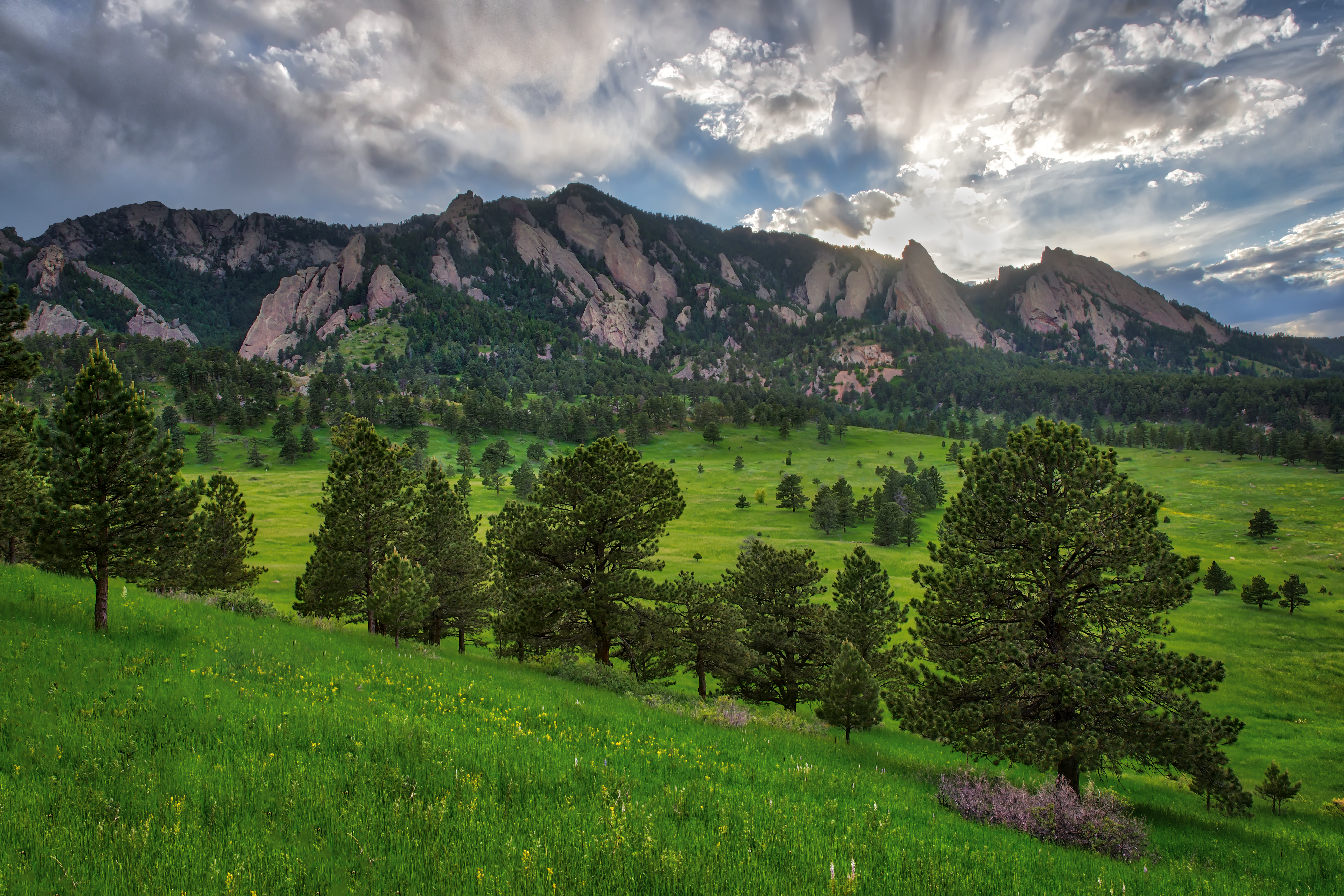 Boulder Flatiron Sunset by Tom Heywood Photography