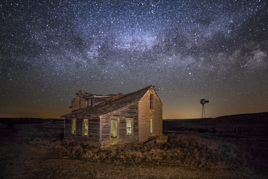Kansas Homestead Milky Way by Tom Heywood Photography